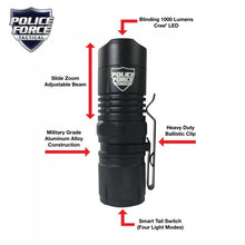 Load image into Gallery viewer, POLICE FORCE MINI TACTICAL L2 LED FLASHLIGHT

