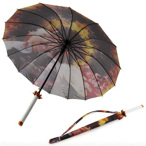 Rengoku Kyoujurou Anime Demon Slayer Cosplay Umbrella Automatic Folding