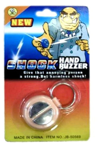 SHOCKING ROUND HAND BUZZER - SHOCK JOKE